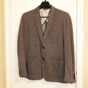 Tasso Elba Mens Brown 2 Button Blazer